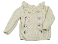 Smetanový vzorovaný s kvietkami a volánikom Matalan