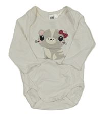 Bílé body s kočičkou H&M