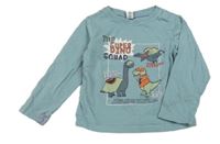 Světlemodrošedé tričko s dinosaurami dopodopo