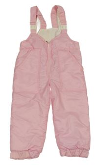 Světlerůžové šusťákové zimní laclové oteplovačky