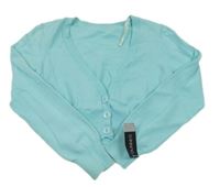 Nové - pomněnkové propínací svetrové bolérko St. Bernard