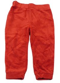 Červené zamatové tepláky C&A