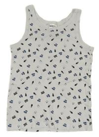 Bílý nátělník s míči a nápisy a dresy a helmami Pepperts!