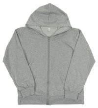 Sivá melírovaná prepínaci mikina s kapucňou