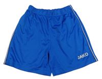Zafírové športové kraťasy s logom a pruhmi JAKO