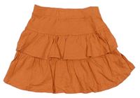 Oranžová vrstvená sukňa C&A