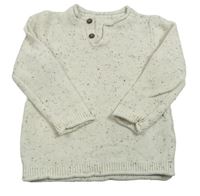 Svetlobéžový sveter s gombíkmi zn. Matalan