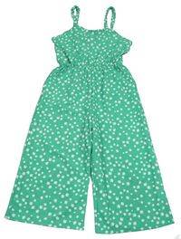 Zelený květovaný culottes overal Primark