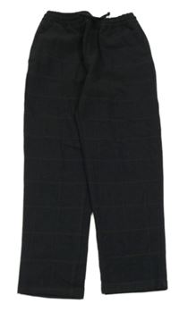Čierne kockované teplákové chino nohavice Zara