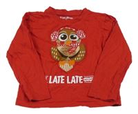 Červené triko se sovou Yd.