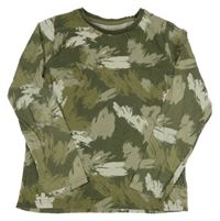 Khaki vzorované tričko Nutmeg