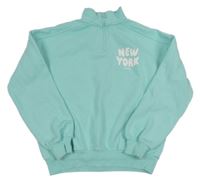 Tyrkysová mikina s nápisom George