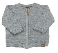 Bielo-tmavomodrý melírovaný prepínaci sveter C&A