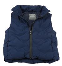 Tmavomodrá šusťáková zateplená vesta Primark