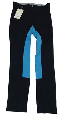 Nové - Tmavomodro-modré jezdecké nohavice