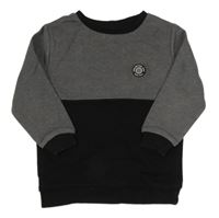 Tmavošedo-čierna mikina s nášivkou George