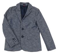 Tmavomodré melírované slavnostní sako