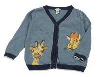 Modrý prepínaci sveter s žirafami  Monsoon