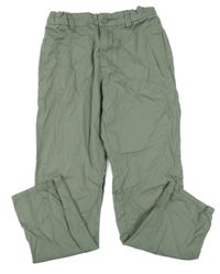 Khaki plátěné kalhoty H&M