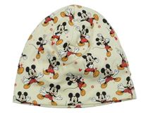 Krémová bavlněná čepice s Mickeym LC Waikiki