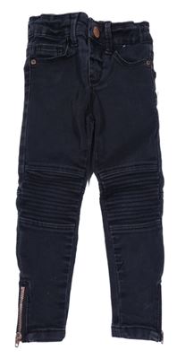 Čierne skinny rifle s žebrováním Denim Co.