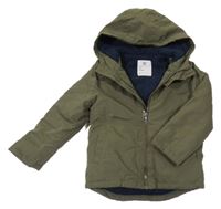 Khaki šusťáková zateplená bunda s kapucí La Redoute