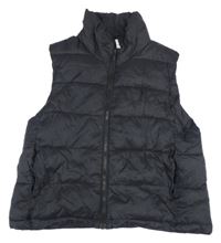 Čierna šušťáková zateplená crop vesta H&M