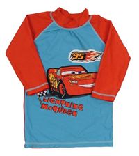 Červeno-modré UV triko s Cars Disney