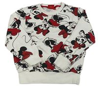 Bílo-černá mikina s Minnie Disney
