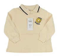 Smetanové polo triko s výšivkou Pep&Co