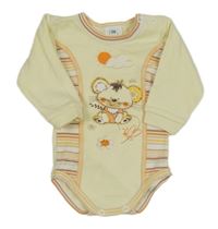 Světležluté body s proužky a myškou 