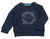 Tmavomodrá mikina s planetou F&F