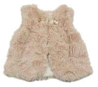 Svetloružová kožušinová podšitá vesta St. Bernard