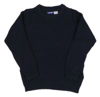 Tmavomodrý vzorovaný sveter Lupilu