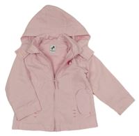 Svetloružová šušťáková jarná bunda s kapucňou C&A