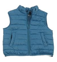 Modrá šusťáková zateplená prošívaná vesta Primark