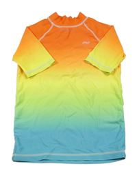 Oranžovo-žluto-modré neonové UV tričko Next