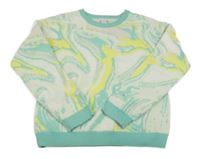 Zeleno-žlto-smotanový vzorovaný sveter Primark