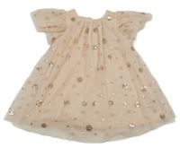 Svetloružové tylové šaty s flitrami Primark