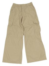 Béžové plátenné nohavice s vreckami H&M