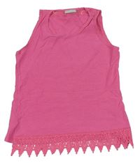 Ružové tričko s čipkou Matalan