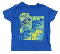 Modré tričko s dinosaurami F&F