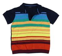 Farebné pruhované svetrové polo tričko Next