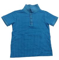 Modrozelené vzorované polo tričko River Island