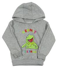 Světlešedá melírovaná mikina - Kermit s kapucňou Primark