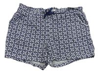 Tmavomodro-biele vzorované kraťasy H&M