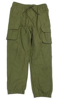 Khaki šusťákové podšité cargo kalhoty Matalan