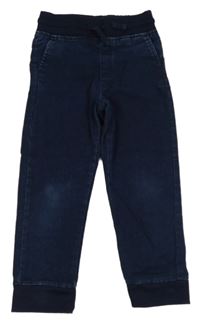 Tmavomodré teplákové cuff rifle s úpletový pasom Lupilu