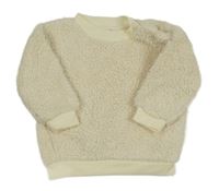 Smotanová huňatá mikina