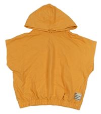 Oranžová tepláková vesta s kapucňou Page one young